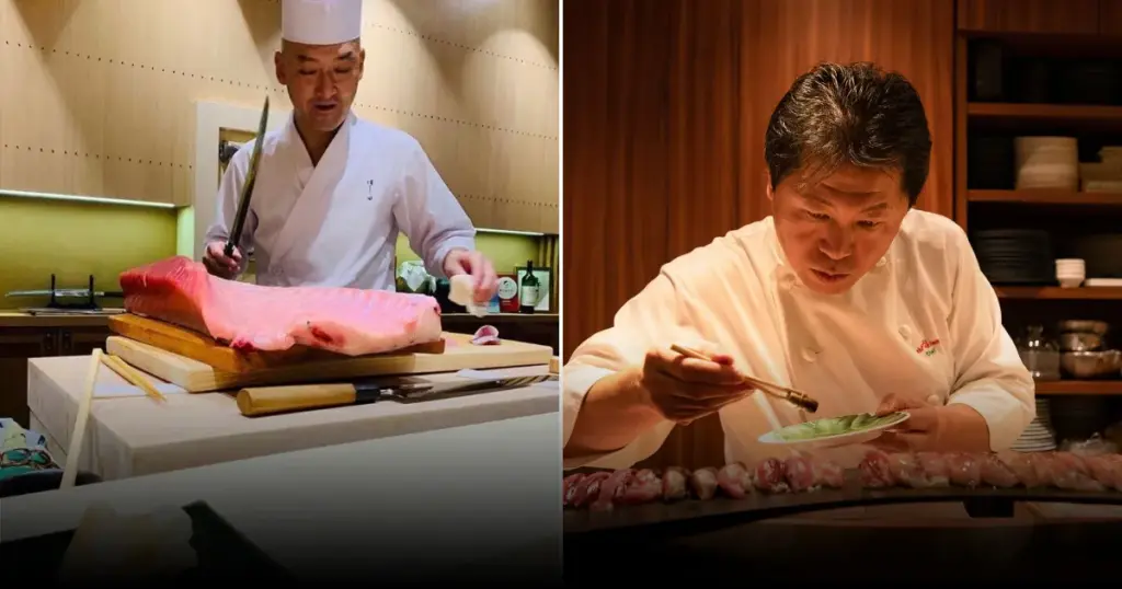 Зачем японские повара окунают нож в кипяток перед нарезкой рыбы