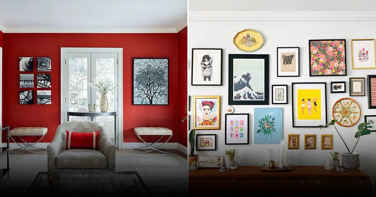 Как изменить восприятие пространства и поднять потолок с помощью перевешивания картин